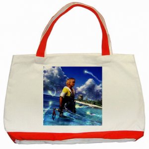 Warrior Tidus ffx/ff10--classic red tote bag