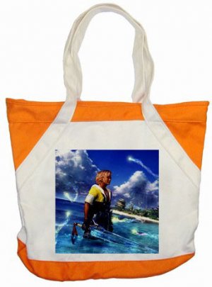 Warrior Tidus ffx/ff10--orange/white Accent Tote Bag