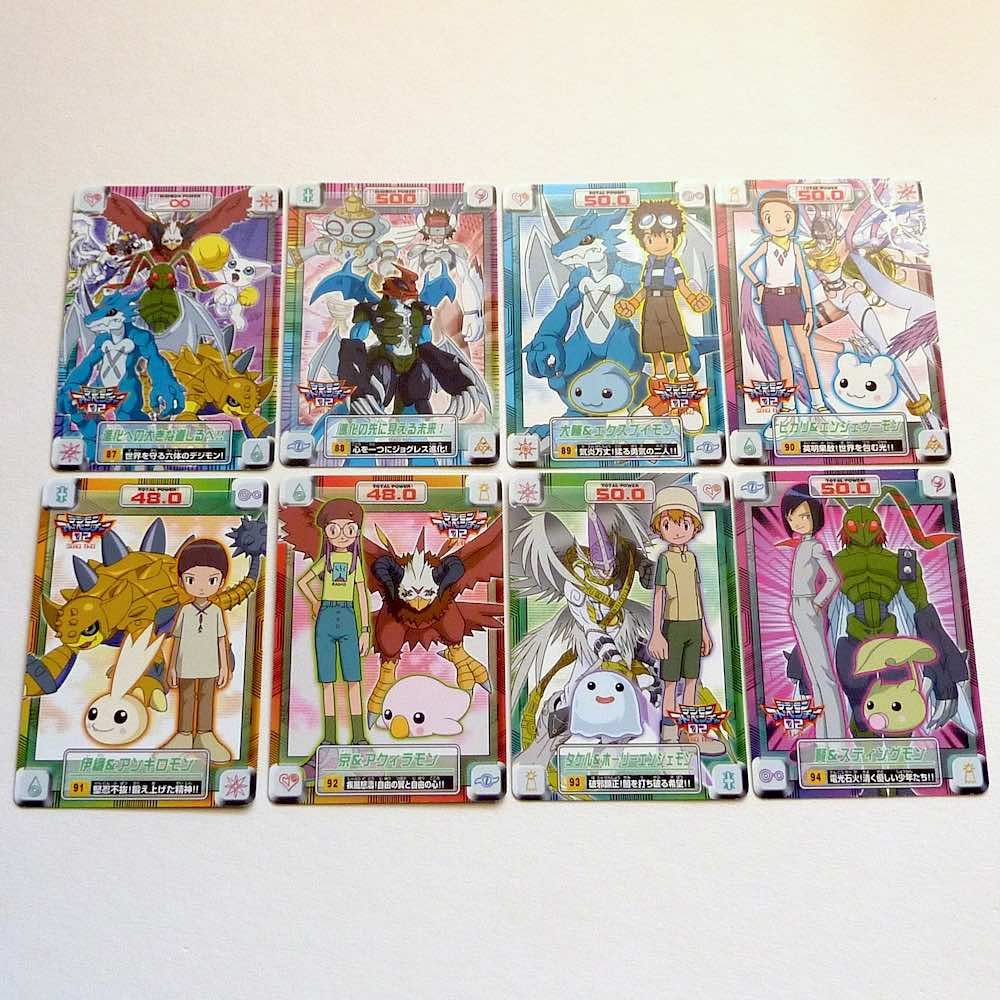 Bandai Japanese Digimon Adventure 02 8pc Card Set Digidestined Chosen ...