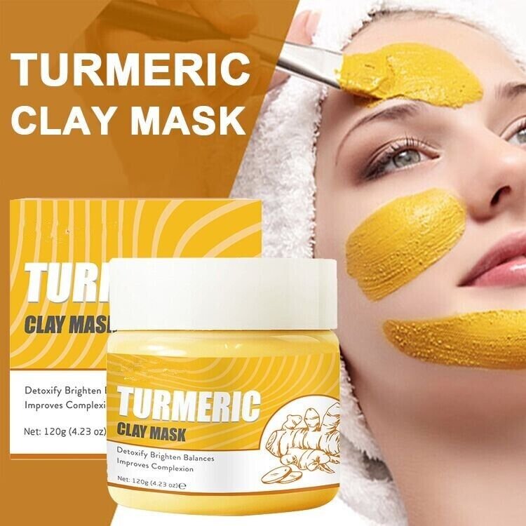 Mascarilla de arcilla desintoxicante iluminadora de c&Atilde;&ordm;rcuma Mascarilla clarifica