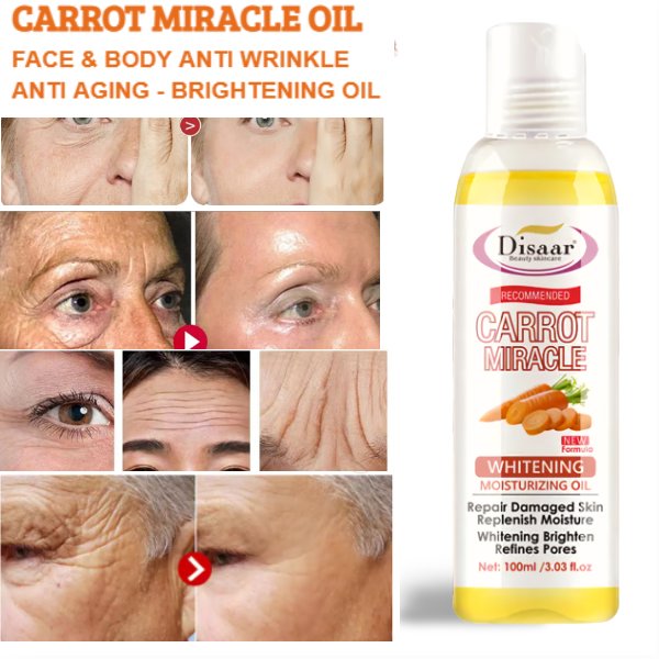 Carrot Miracle Oil Anti Aging Anti Wrinkle Brightening Face & Body Oil