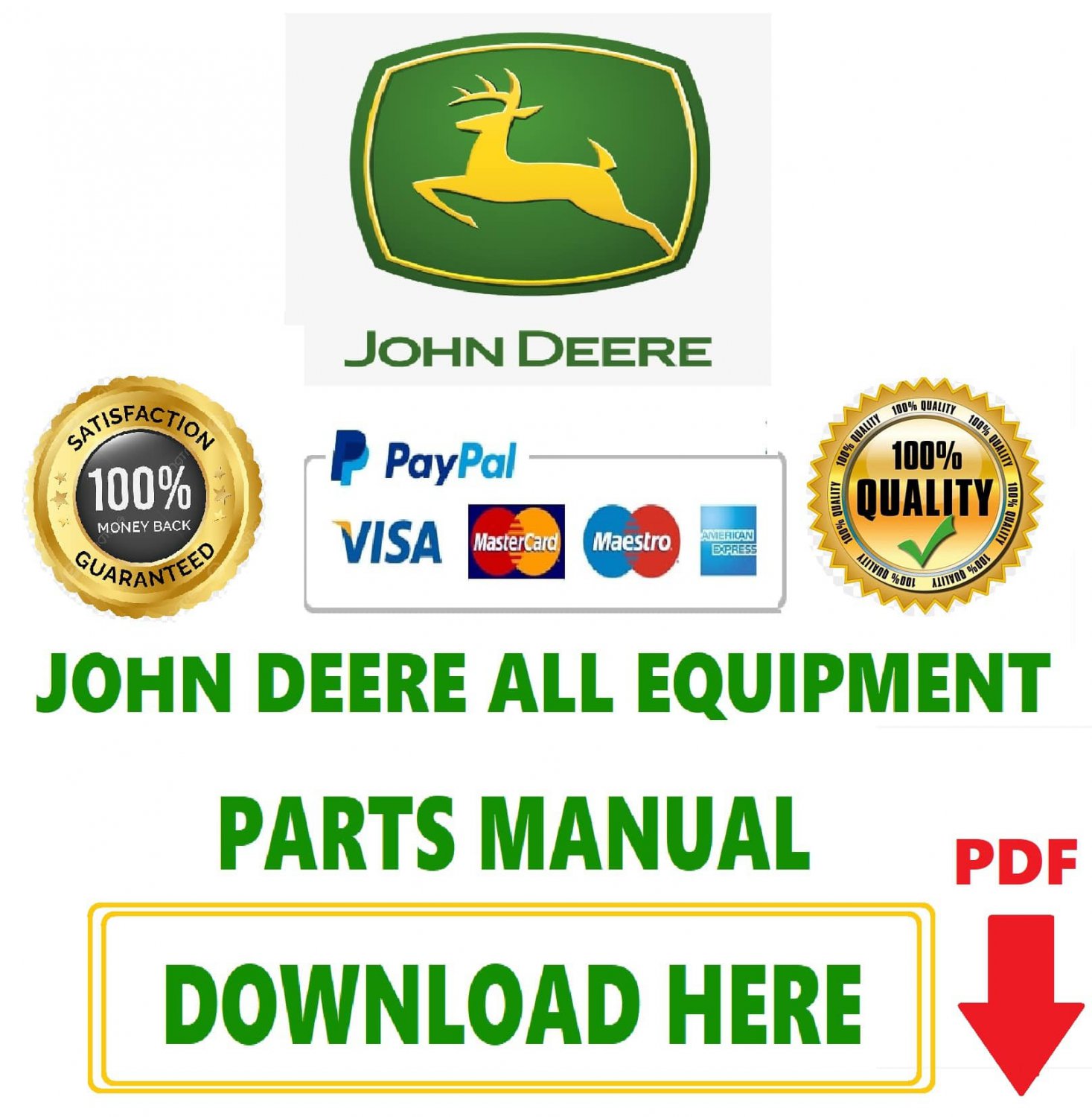 John Deere 2154G and 2154GLC Forestry Excavator Parts Catalog Manual Download PDF -PC15061