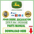 Pdf John Deere 870 P-tier Gen-A Excavator Parts Catalog Manual-PC15438