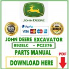 John Deere 892ELC Excavator Parts Catalog Manual Download Pdf-PC2376