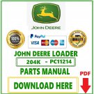 John Deere 204K Loader Parts Catalog Manual Download Pdf-PC11214