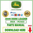 John Deere 302A Loader and Backhoe Loader Parts Catalog Manual Download Pdf-PC1433