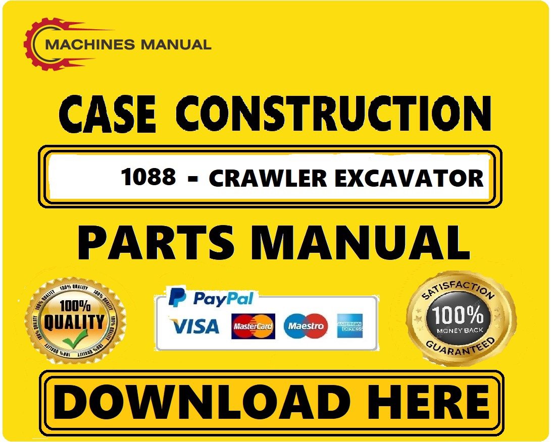 Case 1088 Long Track/turnable Leveler Crawler Excavator Parts Catalog Manual Download Pdf