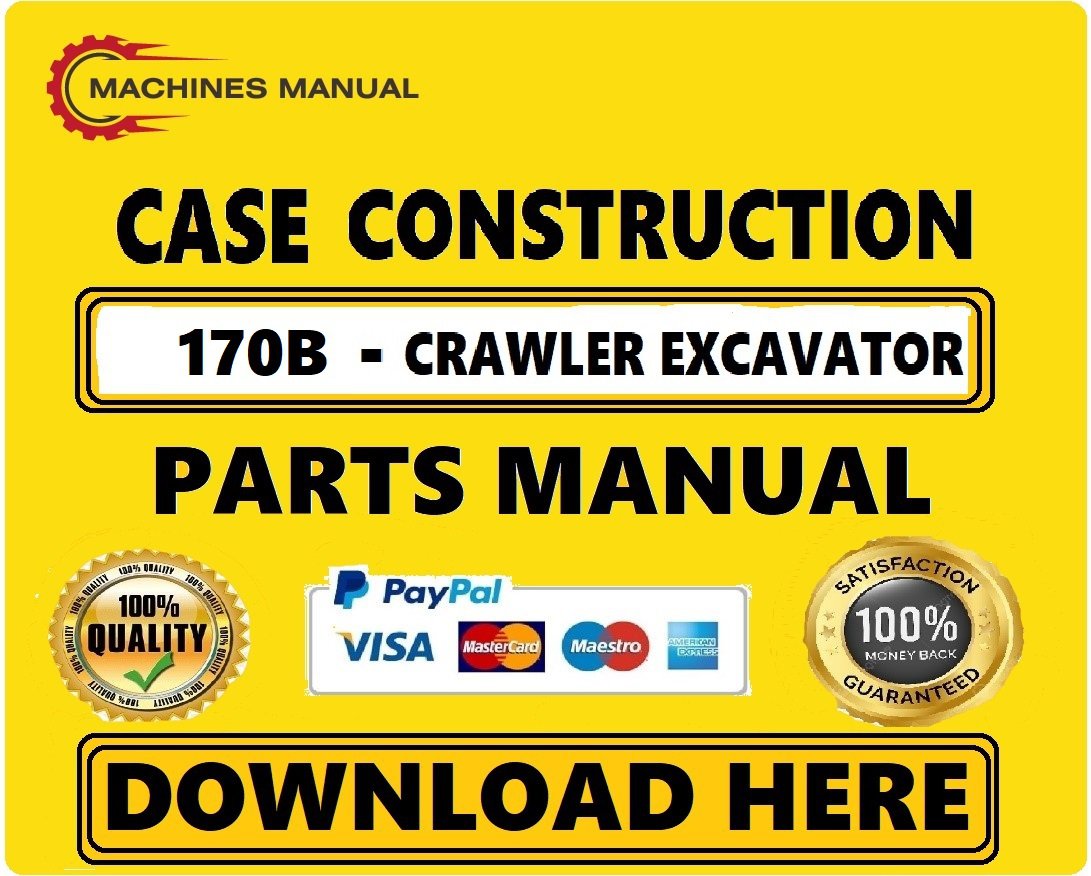 Case 170B Crawler Excavator Parts Catalog Manual Download Pdf (north America)
