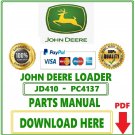 John Deere JD410 Backhoe Loader Parts Catalog Manual Download Pdf-PC4137