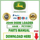 John Deere 444K Loader Parts Catalog Manual Download Pdf-PC11100
