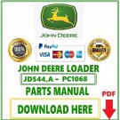 John Deere JD544 and JD544A Loader Parts Catalog Manual Download Pdf-PC1068