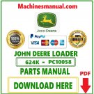 John Deere 624K Loader Parts Catalog Manual Download Pdf-PC10058