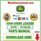 John Deere 644K Loader Parts Catalog Manual Download Pdf-PC10226