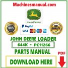 John Deere 644K Loader Parts Catalog Manual Download Pdf-PC11266