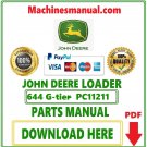 John Deere 644 G-tier, Gen-A 4WD Loader Parts Catalog Manual Download Pdf-PC15393