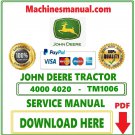 John Deere 4000 4020 Tractor Diagnostic Operation and Test Technical Service Repair Manual tm1006