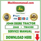 John Deere 2040 Utility Tractor Technical Service Repair Manual Download Pdf-TM4300