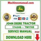John Deere 1742HS Sabre Lawn Tractor Shop Service Repair Manual Download Pdf-TM1769