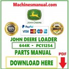 John Deere 644K Loader Parts Catalog Manual Download Pdf-PC11254