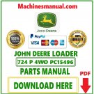 John Deere 724 P 4WD Loader Parts Catalog Manual Download Pdf-PC15496