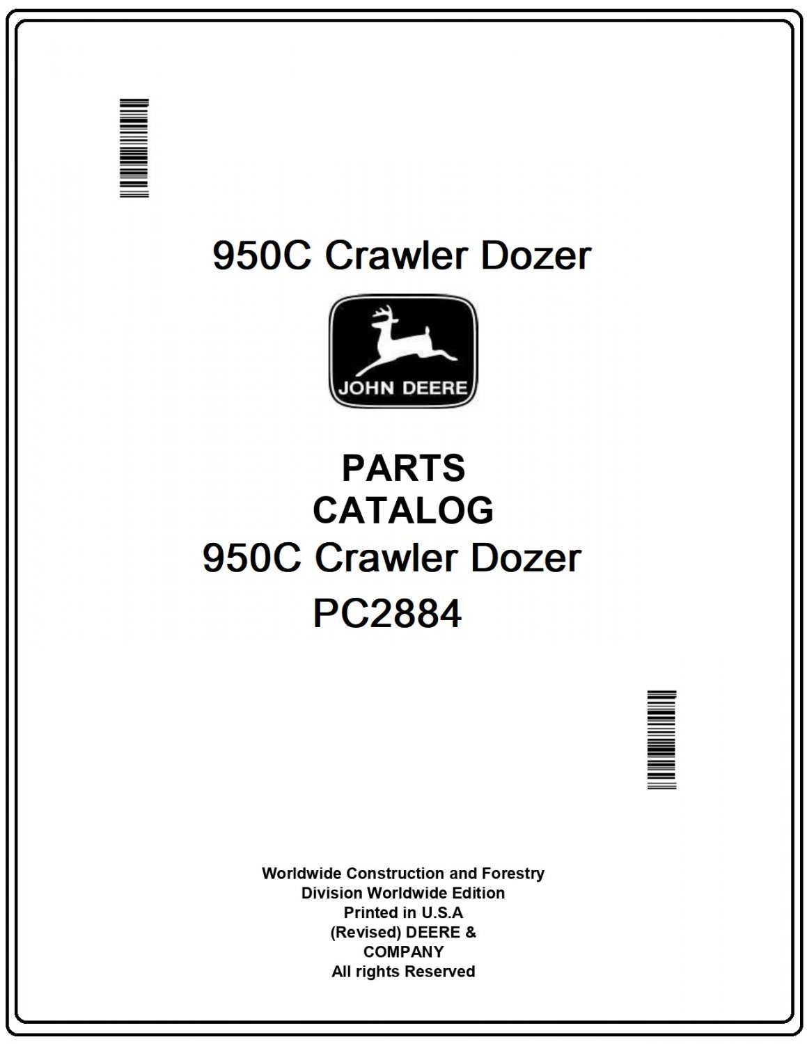 John Deere 950C Crawler Dozer Parts Catalog Manual Download Pdf (Worldwide Edition)-PC2884