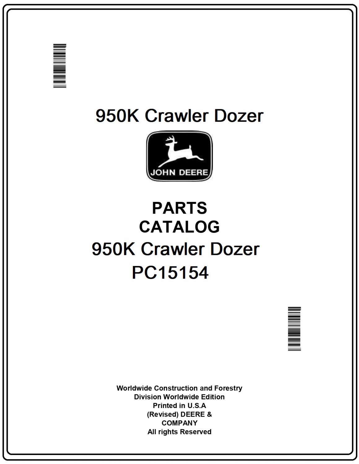 John Deere 950K Crawler Dozer Parts Catalog Manual Download Pdf-PC15154