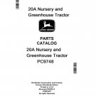 John Deere 20A Nursery and Greenhouse Tractor Parts Catalog Manual Download Pdf-PC9748