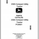 John Deere 2305 Compact Utility Tractor Parts Catalog Manual Download Pdf-PC9501