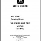John Deere 850JR MCT Crawler Dozer Operation and Test Technical Manual Download Pdf-TM10779