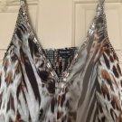 BeBe two (2) piece outfit Size L Leopard Print Jewel Embellished