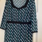 EAST FIFTH TOP BLACK GREEN GRAY WHITE ABSTRACT LARGE