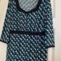 EAST FIFTH TOP BLACK GREEN GRAY WHITE ABSTRACT LARGE