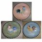 LILLIAN VERNON PLATES ROOSTER DESIGN 8"  3 AVAILABLE
