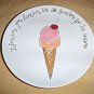 POTTERY BARN DESSERT/APPETIZER  PLATE ICE CREAM  "WE ALL SCREAM FOR ICE CREAM"