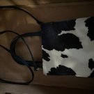SMALL BLACK AND WHITE PATCHES PURSE SHOULDER BAG CROSS BODY