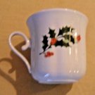 Apulum Romanian Christmas Coffee Tea Cup Holly Berries and leaves  Holiday