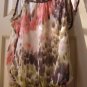A Byer fancy top size M sheer brown green beige pink white  nice tank style