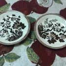 Vintage 1940s NASCO China Indian Tree Saucers Brown 5 3/4" MINT