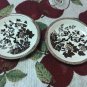 Vintage Nasco Indian Tree Saucers plates set of 2 brown