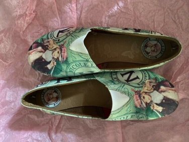 NEW! Toms Girls Shoes Nicole Lee NL Collection  Youth US 7 Eur 37 Green