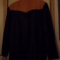FERUGINI LEATHER JACKET COAT BLACK BROWN LARGE NICE AND SOFT WELL CARED FOR
