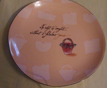Rosanna "No Outfit is Complete Without a Fabulous Purse" Salad Plate  2 avail