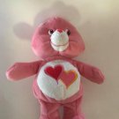 2002 Love A Lot Care Bear pink plush 9"  Perfect Valentines Day