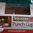 Squares by Emi-Yoshi punch cups lot of 8    4 boxes available