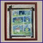 "The Neighborhood" Primitive Folk Art Batik, Original, Framed