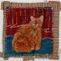 "Afternoon Cat" Original batik painting, framed