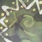 Pumkin Row batik floor cloth or table topper