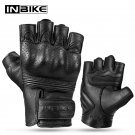 INBIKE Custom Adult Men Goatskin Waterproof Half Finger Racing Riding Motorcycle Gloves CM201