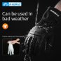 INBIKE Three Fingertips Touch Screen Outdoor Leather Full Finger Warm Riding Motorcycle Gloves CW861