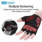 INBIKE Colorful Reflection Half Finger Thickened EVA Palm Pad Bike Bicycle Cycling Gloves MH125